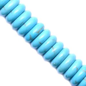 04 Howlita Rondel 3x8mm Azul 37cm aprox. (1 tira)