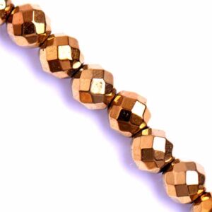 Hematita Bola Fac. 3mm Natural Dorada 40cm aprox. (1 tira)