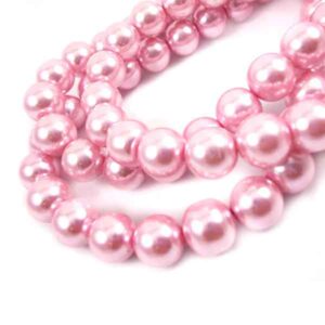 Cristal Perla 10mm 05-Rosa 41cm aprox. (1 tira)