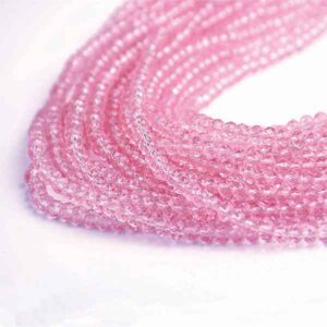 Cristal Rondel Fac. 10mm E-008 Rosa 50cm aprox. (1 tira)