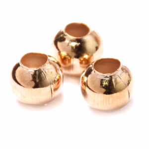 Cuenta lisa 8 mm Dorada  (50 pzas)