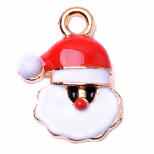 02 Esmalte Navidad Cara Santa Claus  14mm (1 pza)
