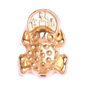 CDL346 Chapa Oro 18K Dije Rana c/moneda 14mm (1 pza)