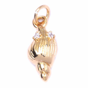 Chapa Oro Dije Caracol 10mm (1 pza)