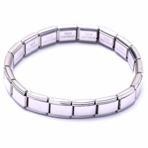 Acero Pulsera Italiana Acero  19cm aprox.(1 pza)