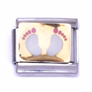 4 Acero Charm Italiano Pies 9mm (1 pza)