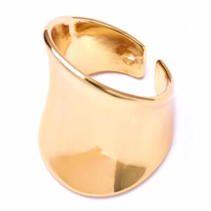Chapa Oro Anillo Curvo Grueso Dorado (1 pza)