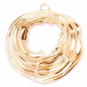 09 Chapa de Oro Dije Circulo Espiral 50mm (1 pza)