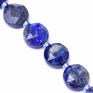 LD758 Lapislazuli Moneda Fac 10mm (1 tira)