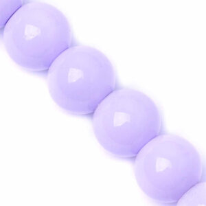03-03 Cristal Liso Pastel Bola 8mm Lila  39cm aprox (1 tira)