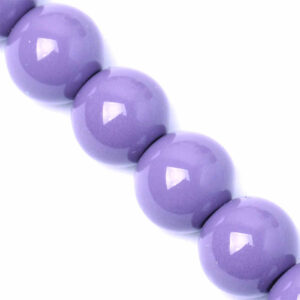03-09 Cristal Liso Pastel Bola 8mm Morado 39cm aprox (1 tira)