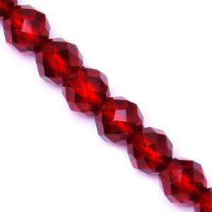 Rosenthel Cristal Bola Fac 3mm Rojo Obsc.(1 tira)