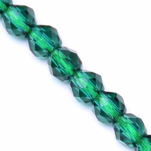 Rosenthel Cristal Bola Fac 3mm Verde Esmeralda (1 tira)