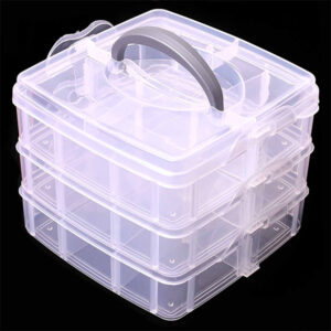 Caja Plastico 3 Niveles/ 18 Div (1 pza)