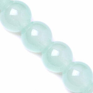 04-14 Cristal Jadesito Bola 10mm Verde Claro 39cma prox. (1 tira)