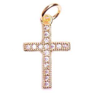 263-02 Micropave Cruz 14mm Dorado (1 pza)