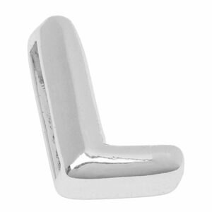 Baño Plata Letra Transversal Inflada L - 14mm (1 pza)