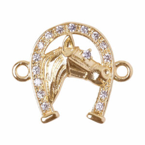 Micropave Separador  Herradura/Caballo 15mm Dorado (1 pza)