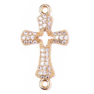 Micropave Sep. Cruz c/ Cruz 18mm Dorado (1 pza)