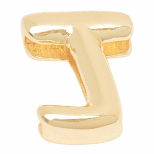 Chapa Oro Letra Transversal Inflada J - 14mm (1 pza)