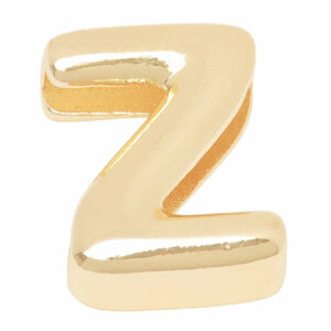 Chapa Oro Letra Transversal Inflada Z - 14mm (1 pza)
