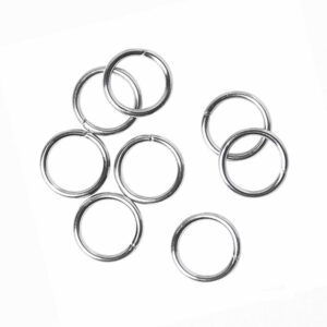 Acero Argolla abierta 4mm Acero- 35 pzas aprox  (1 grm)