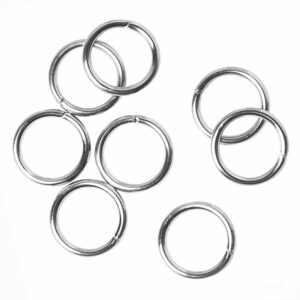 Acero Argolla abierta 8mm Acero - 12 pzas aprox (1 grm)