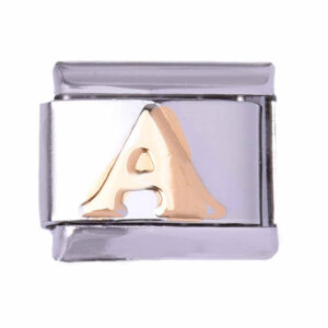 Acero Charm Italiano Letra A -9mm (1 pza)