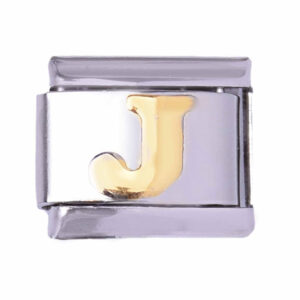Acero Charm Italiano Letra J - 9mm  (1 pza)