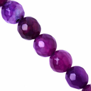 Agata Bola Fac.8mm Morada- 36cm aprox (1 tira)