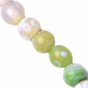 Agata Bola Fac.8mm Verde- 36cm aprox (1 tira)