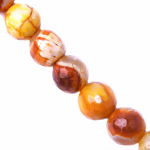 Agata Bola Fac.8mm Amarilla- 36cm aprox (1 tira)