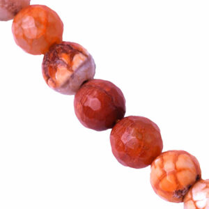 Agata Bola Fac.8mm Naranja- 36cm aprox (1 tira)