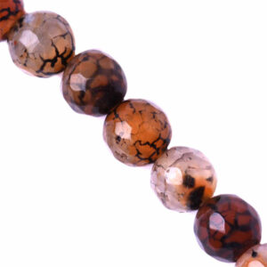 Agata Bola Fac.8mm Café- 36cm aprox (1 tira)