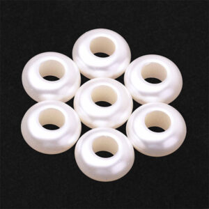 02 Acrilico Cuenta Rondel 12mm Hueso (10 grm)