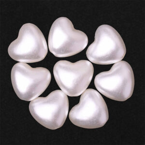10 Acrilico Cuenta Corazon 13mm Hueso (10 grm)