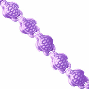 Ceramica Cuenta Tortuga Lila 19mm- 17cm aprox (1 tira)