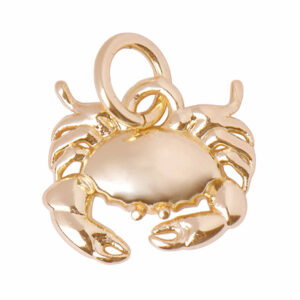 CDL442 Chapa de Oro Dije Cangrejo 8mm (1 pza)