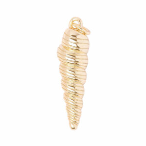 CDL443 Chapa de Oro Dije Concha Turret 25mm (1 pza)