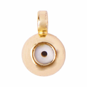 Chapa de Oro Separador Caucho c/Argolla 3mm (2 pza)