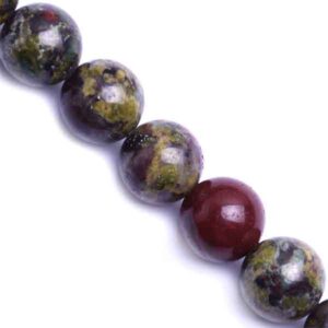 Jaspe Sangre Dragon Bola 6mm (1 tira)
