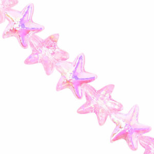 Cristal Estrella Mar Rosa AB 15mm- 19cm aprox (1 tira)
