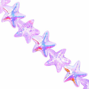 Cristal Estrella Mar Lila AB 15mm- 19cm aprox (1 tira)