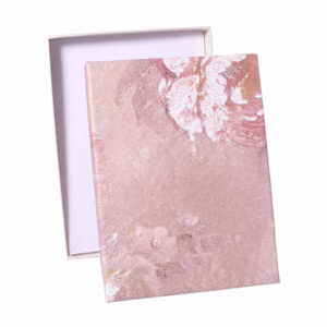 Caja Regalo Collar 12x16x3cm Flores Rosa (1 pza)