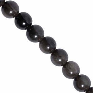 Obsidiana Silver Bola 6mm- 39cm aprox(1 tira)