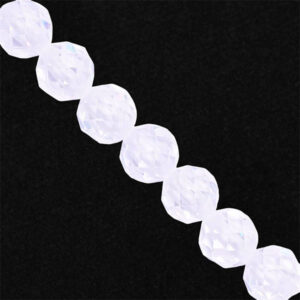 Zirconias Bola Fac. 4mm  Cristal- 18cm aprox (1 tira)