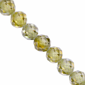Zirconias Bola Fac. 4mm Verde Claro - 18cm aprox (1 tira)