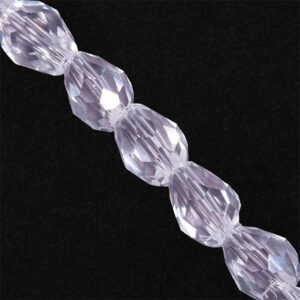 Cristal Gota Fac 5x7mm C01-Cristal- 25cm aprox (1 tira)