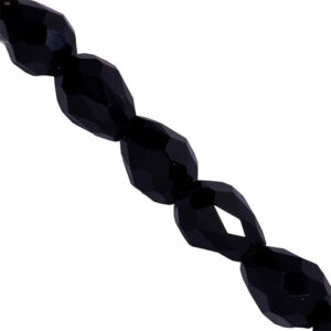 Cristal Gota Fac 5x7mm C02-Negro-25cm aprox (1 tira)