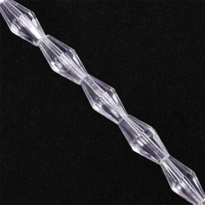 Cristal Gota Bicono Fac 4x8mm C01-Cristal- 26cm aprox (1 tira)